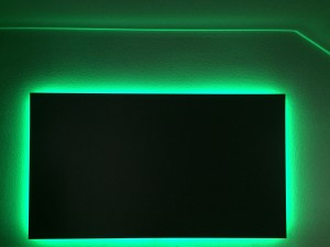 Backlit Projector Screen in green