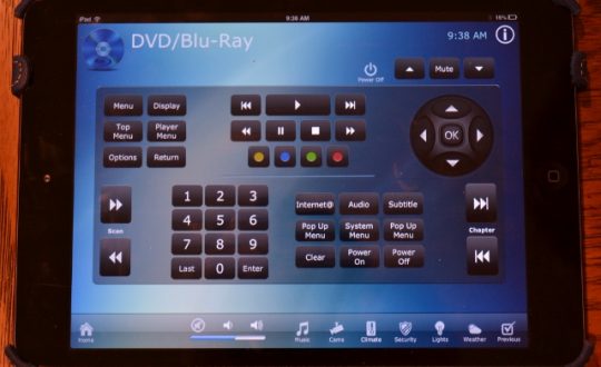 All a/v components controlled from i-Pad (Blue Ray, Receiver, etc.)